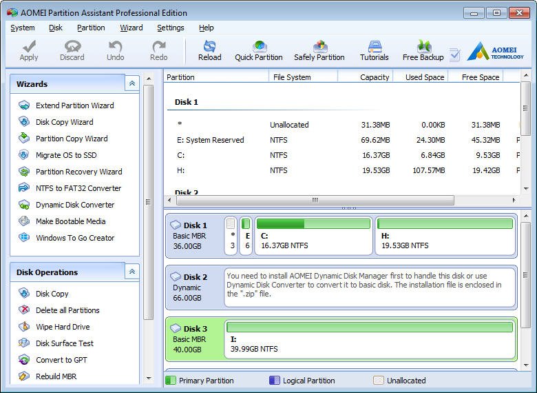 Aomei Partition Assistant Standard Edition 10.11.0 Free Download
